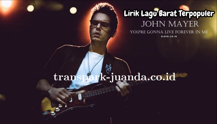 Lirik Lagu Barat Jhon Mayer - You re Gonna Live Forever in Me